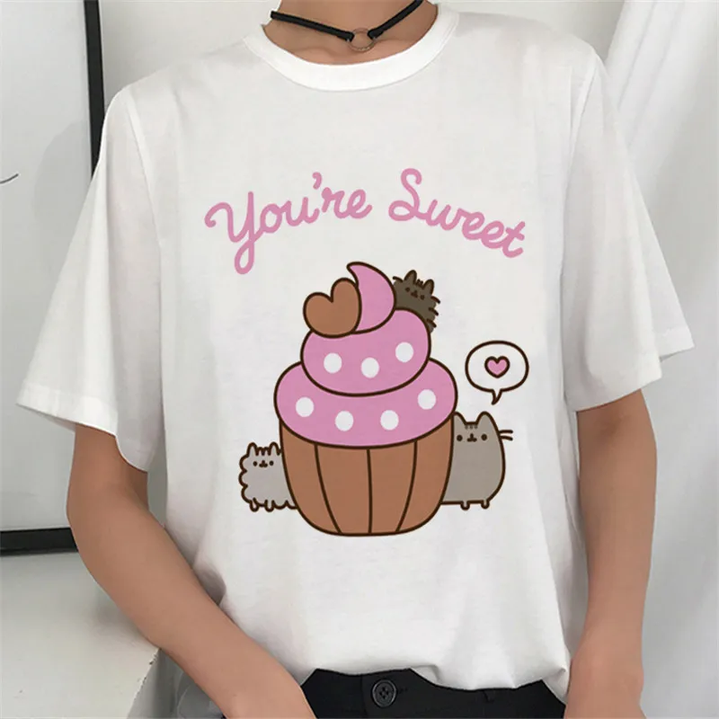 

Fashion Summer Tops T Shirt Women Tshirt New Cat Tshirt Graphic Tee Cute Women T-shirt Female Tee Shirt 90s Girls Tee Tshirt