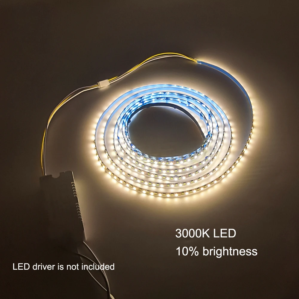 

High lumen 2835-200D-5B10Cx2 Double colors LED strip 7mm width light tape be used in chandeliers ceiling lamp panel light etc.