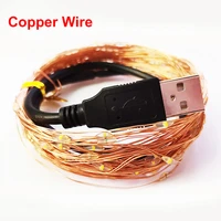 10pcslot usb led string light copper wire garland fairy light home christmas wedding party decoration led string lights