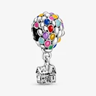 Настоящий серебряные бусины 925 пробы pixar's up house  Balloons, очаровательный кулон, оригинальный браслет, подарок для женщин