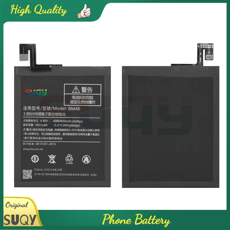 

Battery for xiaomi Redmi Note 3 Pro 4050mAh BM46 Bateria for Redmi Note 3 Pro Battery Replacement Batterie Note 3 Pro Batteria