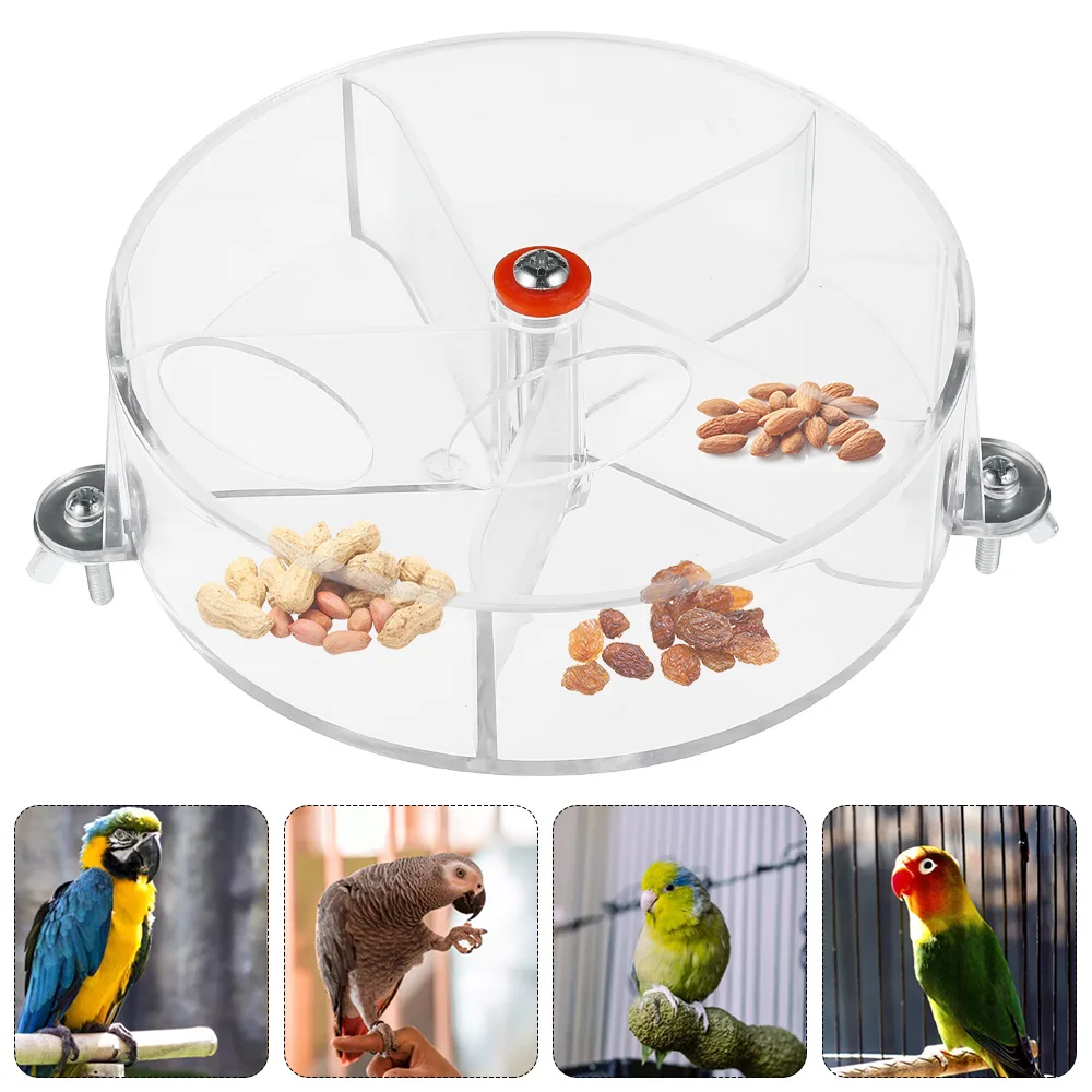 

Rotate Parrot Toy Wheels Bite Chewing Birds Foraging Food Box Cage Feeder Food Toy Parrot Roller Feeder Device Toy Wheels