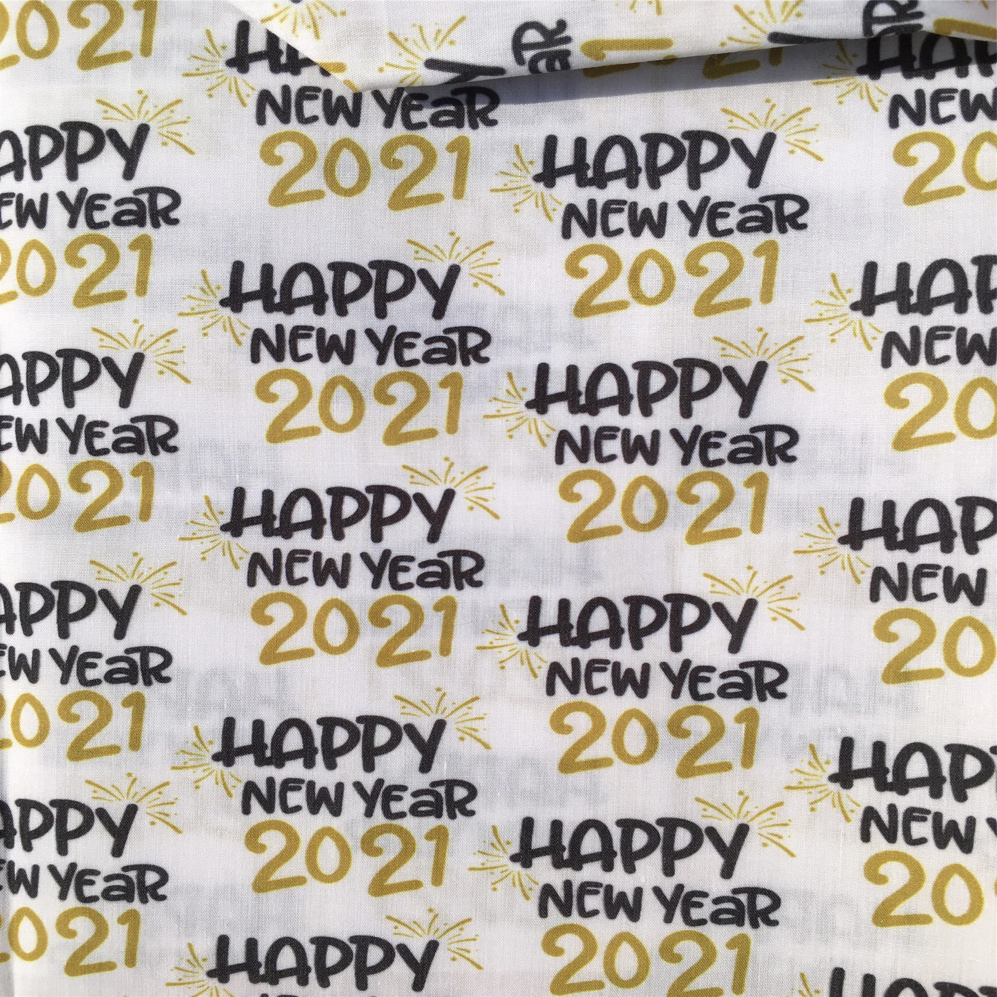 Новогодняя ткань из полиэстера и хлопка с часами для шитья квилтинга рукоделия