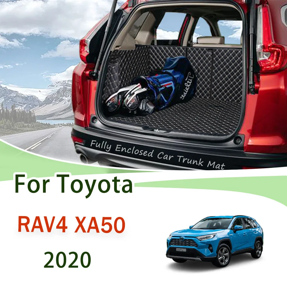 

Для Toyota Rav4 XA50 2020 напольный кожаный коврик для багажника напольный ковер для грузового отделения полностью закрытый коврик для багажника ав...