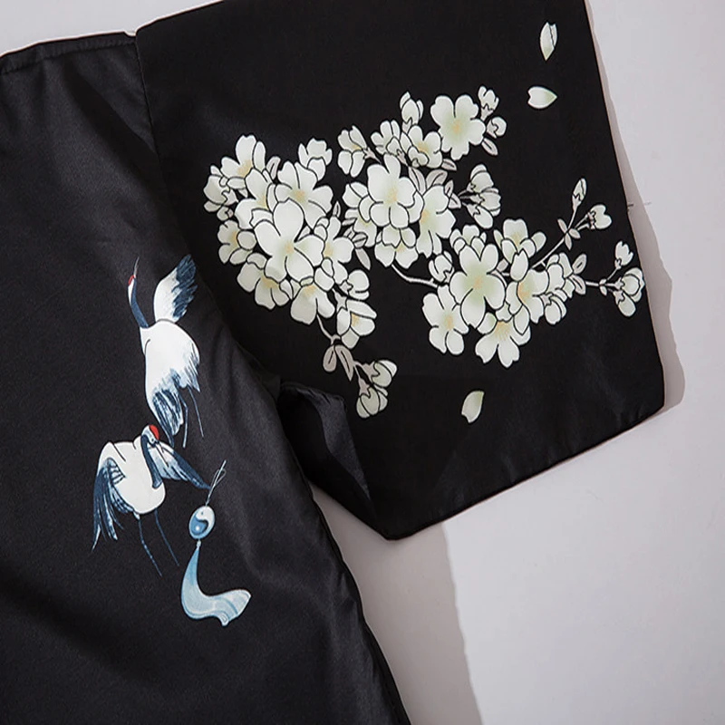 Японское модное кимоно для девочек женщин и мужчин 2020 кардиган блузка хаори Оби