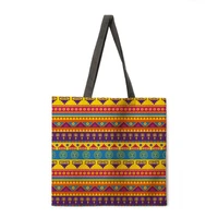 Bohemian style tote bag ladies shoulder bag foldable shopping bag outdoor beach bag female handbag