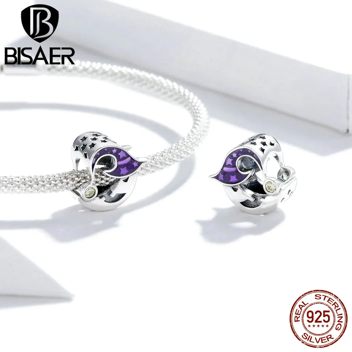 Шарм-подвеска из серебра 925 пробы в виде Луны | Украшения и аксессуары