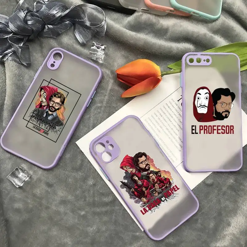

la casa de papel TV series Phone Case matte transparent For iphone 7 8 11 12 plus mini x xs xr pro max cover