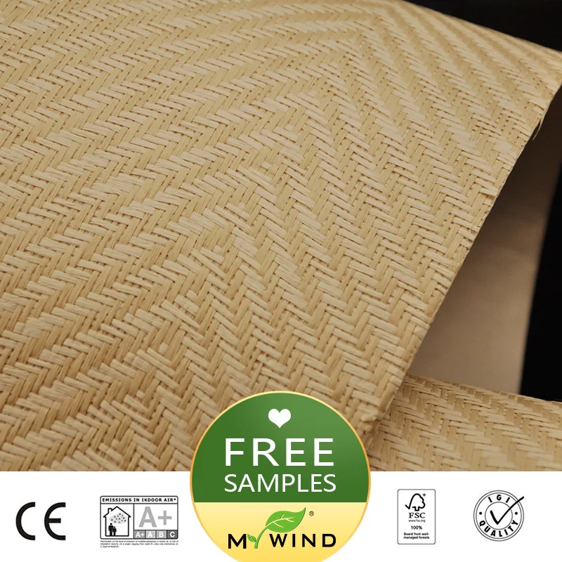 

Настенная бумага MYWIND Grasscloth s, Роскошный натуральный материал, Нетоксичная 3D Бумага, плетеная дизайнерская настенная бумага в рулоне, декоративная бумага