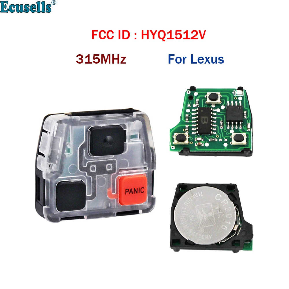 Mando a distancia 2 + 1/3 botones 315MHz para Lexus GX470 LX470 FCC ID: HYQ1512V