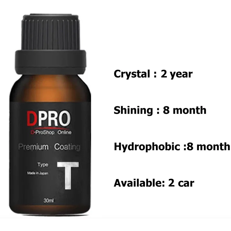 

Dpro керамическое автомобильное покрытие нано-краска для ухода за автомобилем, жидкое стекло, гидрофобное покрытие против царапин, автодетализация, импорт из Японии