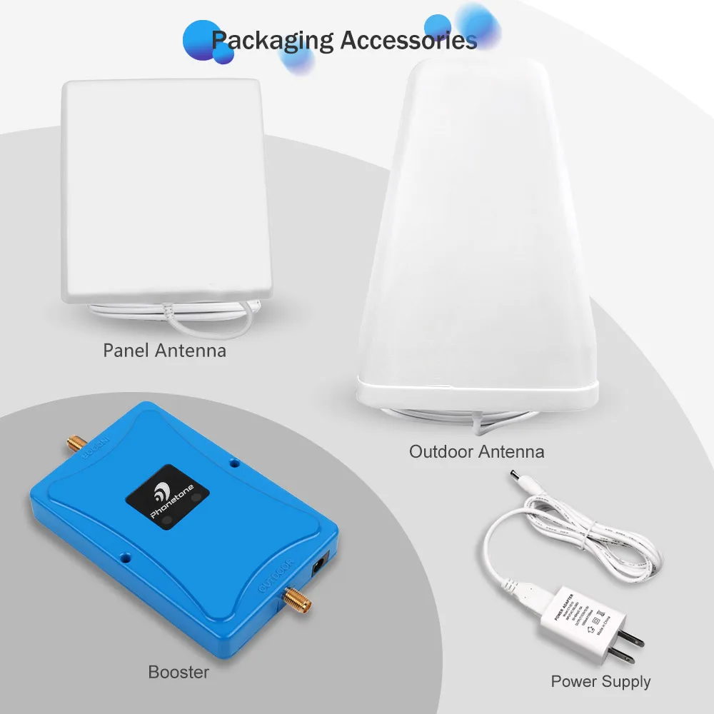 Усилитель сотового сигнала 4G усилитель LTE Band 20 и 7 800/2600 МГц 70 дБ сотовый телефон