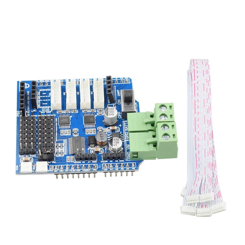 4-канальная Защитная плата двигателя для Arduino UNO R3 Mecanum 6-12 В шасси колесного робота