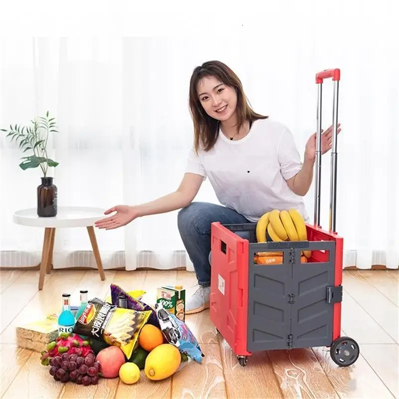 Складная тележка Verdulero Carro Plegable Carrito De Compra для хранения колесиков стол Mesa Cocina