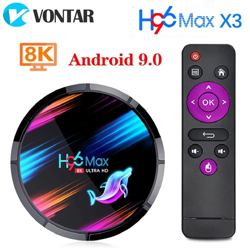 4 ГБ 128 H96 MAX X3 Smart Android TV Box 9 0 64 32 Amlogic S905X3 четырехъядерный Wifi 8K H96MAX BOX Set top box |