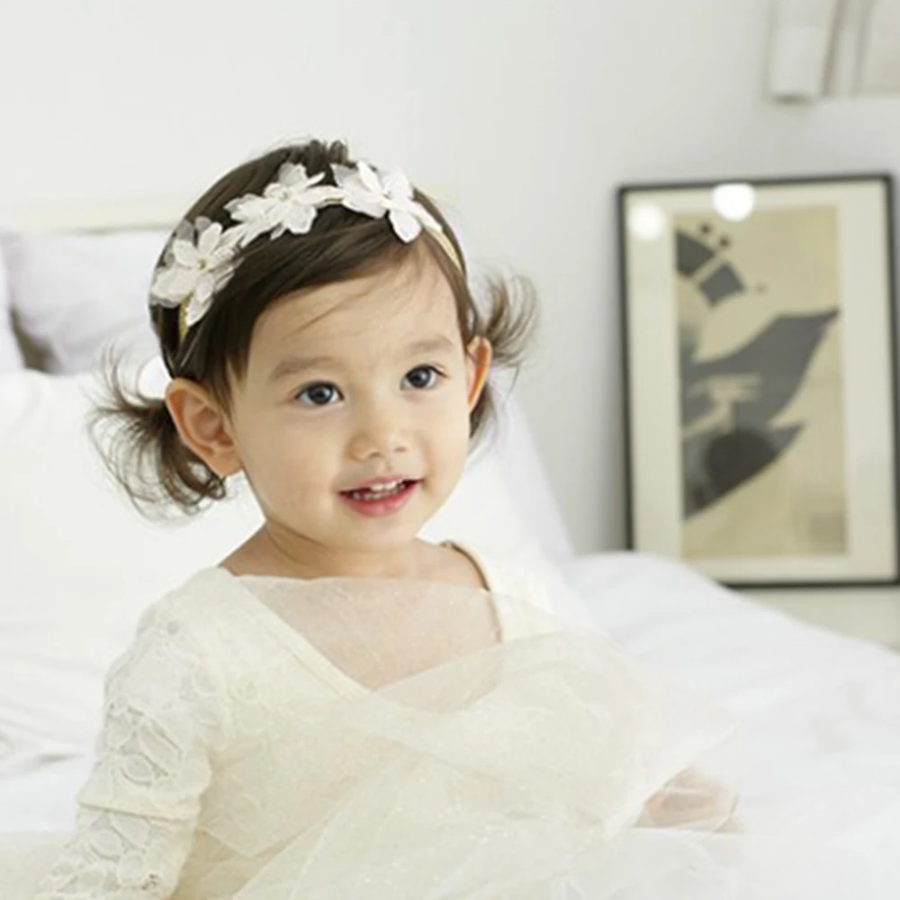 Повязка на голову с лепестками для девочек повязка блестящими серебряными
