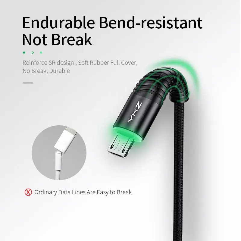 IPSKY USB кабель для зарядки Micro 3A Быстрая зарядка Microusb Android смартфон быстрое зарядное