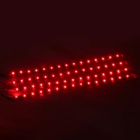 4pcs 30cm red led strip light 15led 3528 red waterproof car truck flexible led rope bar light dc 12v decoration tape
