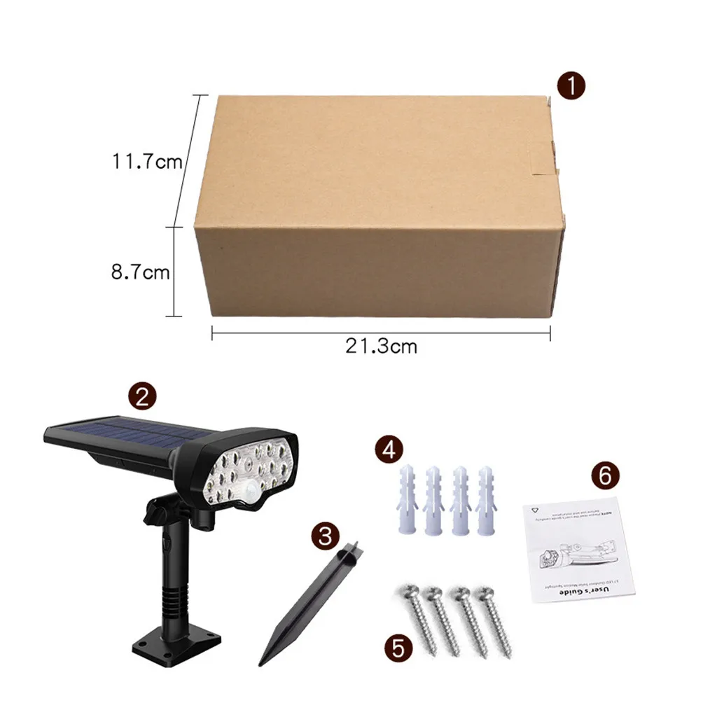 Светодиодный настенный светильник на солнечной энергии с датчиком уличная