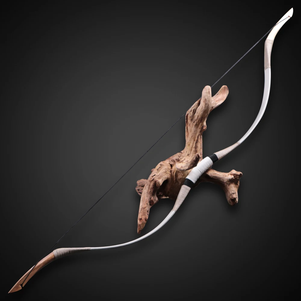 30-70lbs Achery лук для охоты спортивной стрельбы традиционный лук recurve лук длинный лук открытый белый воловья кожа