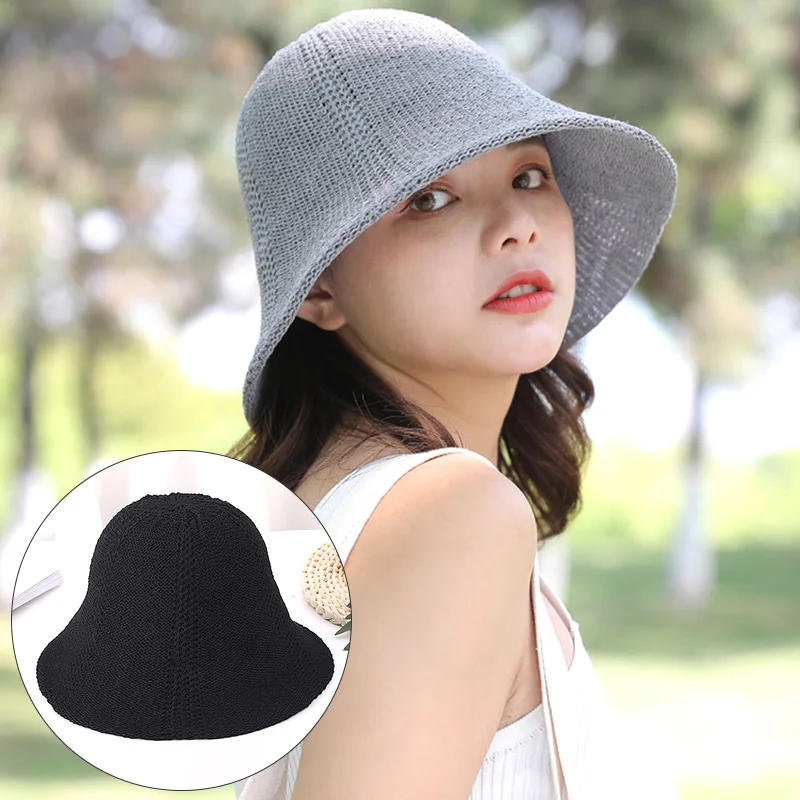 

Женские повседневные складные Панамы, пляжные шляпы от солнца, с защитой от УФ лучей, однотонные, 9 цветов, для весны и лета