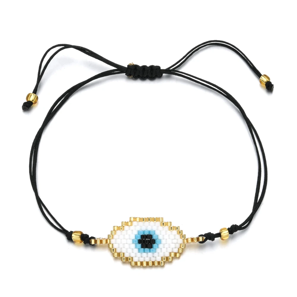 A17 Diy тканая веревка Miyuki браслет из бисера Boho Санта Клаус браслет с лосем простой ручной работы браслет дружбы для женщин Подарки - Окраска металла: A17
