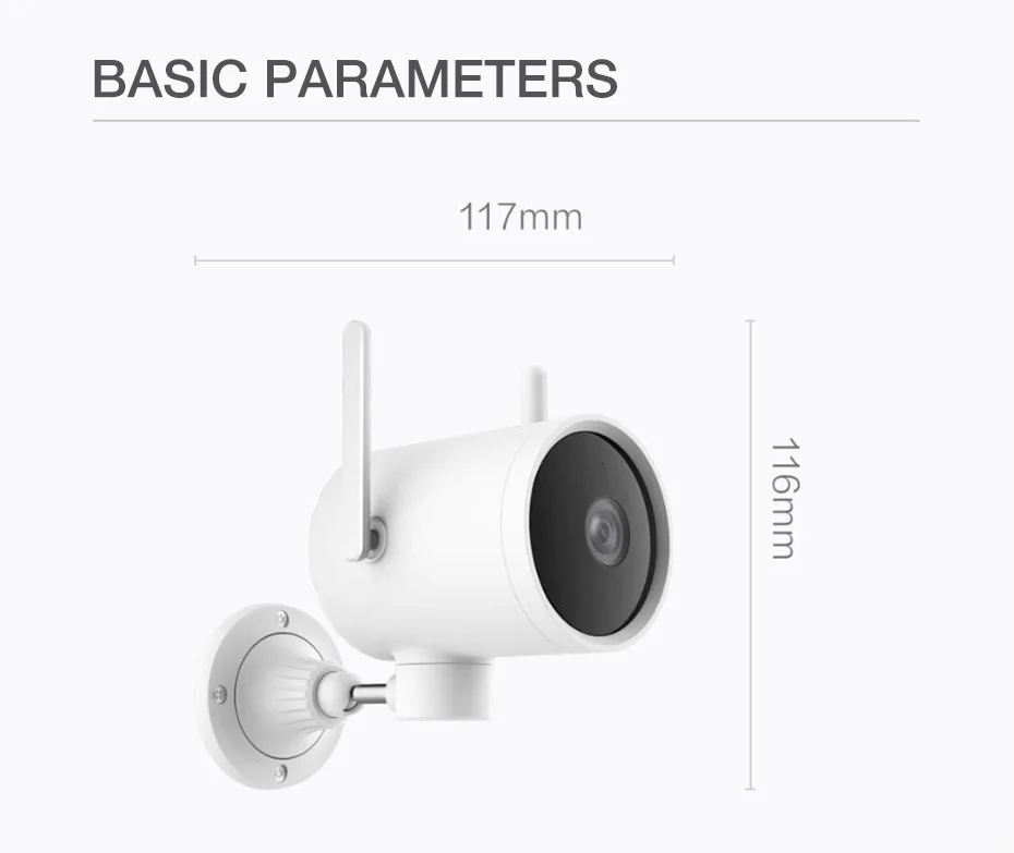 Xiaomi IP уличная камера Smart HD Wifi Cam 1080P PTZ веб-камера IP66 AI H.265 ночное видение двойная антенна сигнал Mihome APP