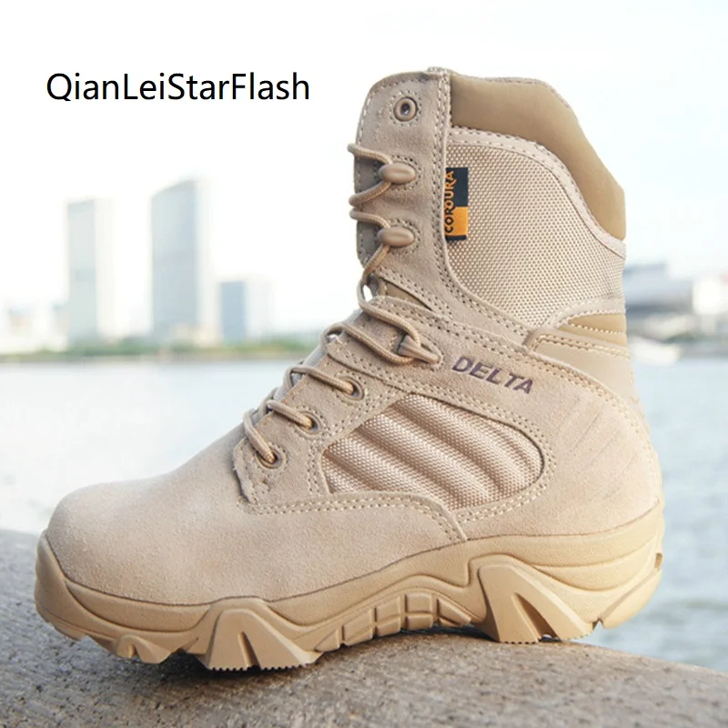 

Delta Winter Autumn Men Military Boots Special Force Tactical Desert Combat Ankle Boats Army Work Shoes Leather Snow Boot male