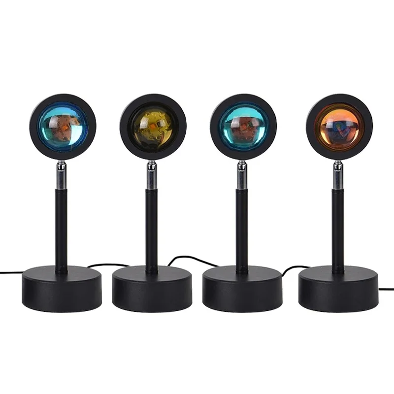 

Sunset Projection Night Lights Live Broadcast Background Like Galaxy Projector Atmosphere Rainbow Lamp Decoration for Bedroom.