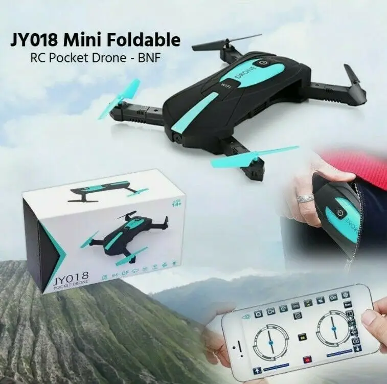 

JYO18 Mini Quadcopter Drone RC Pocket Selfie Drone 2.4GHz 6 Axis Gyro