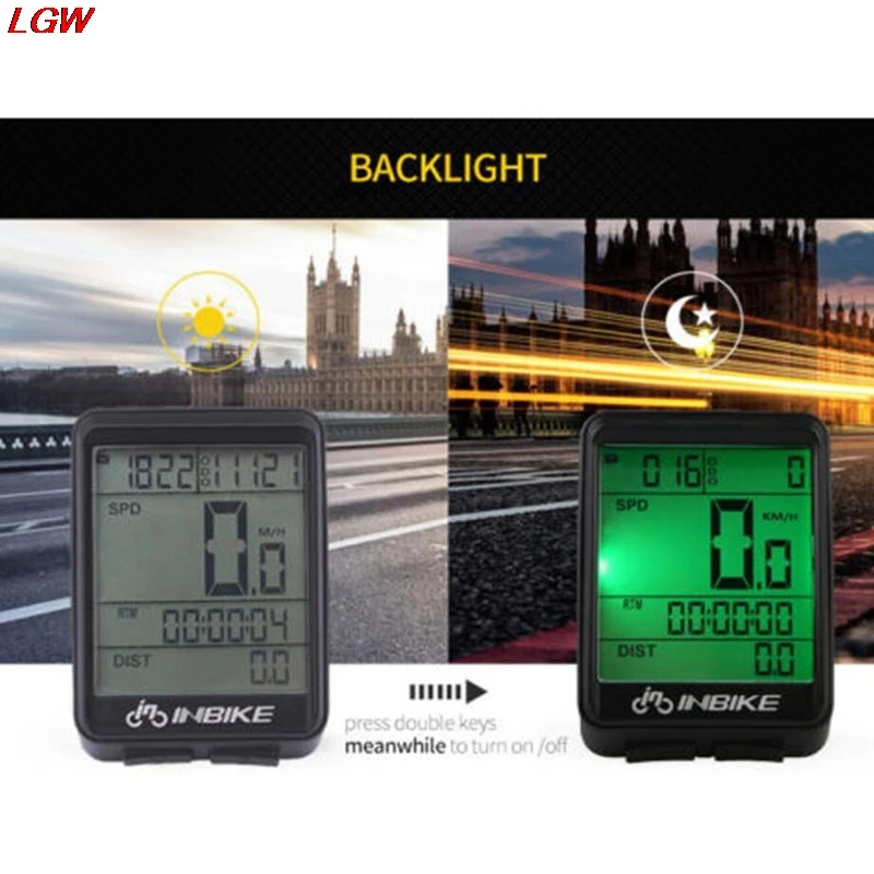 Водонепроницаемый велосипедный компьютер беспроводной и проводной MTB одометр