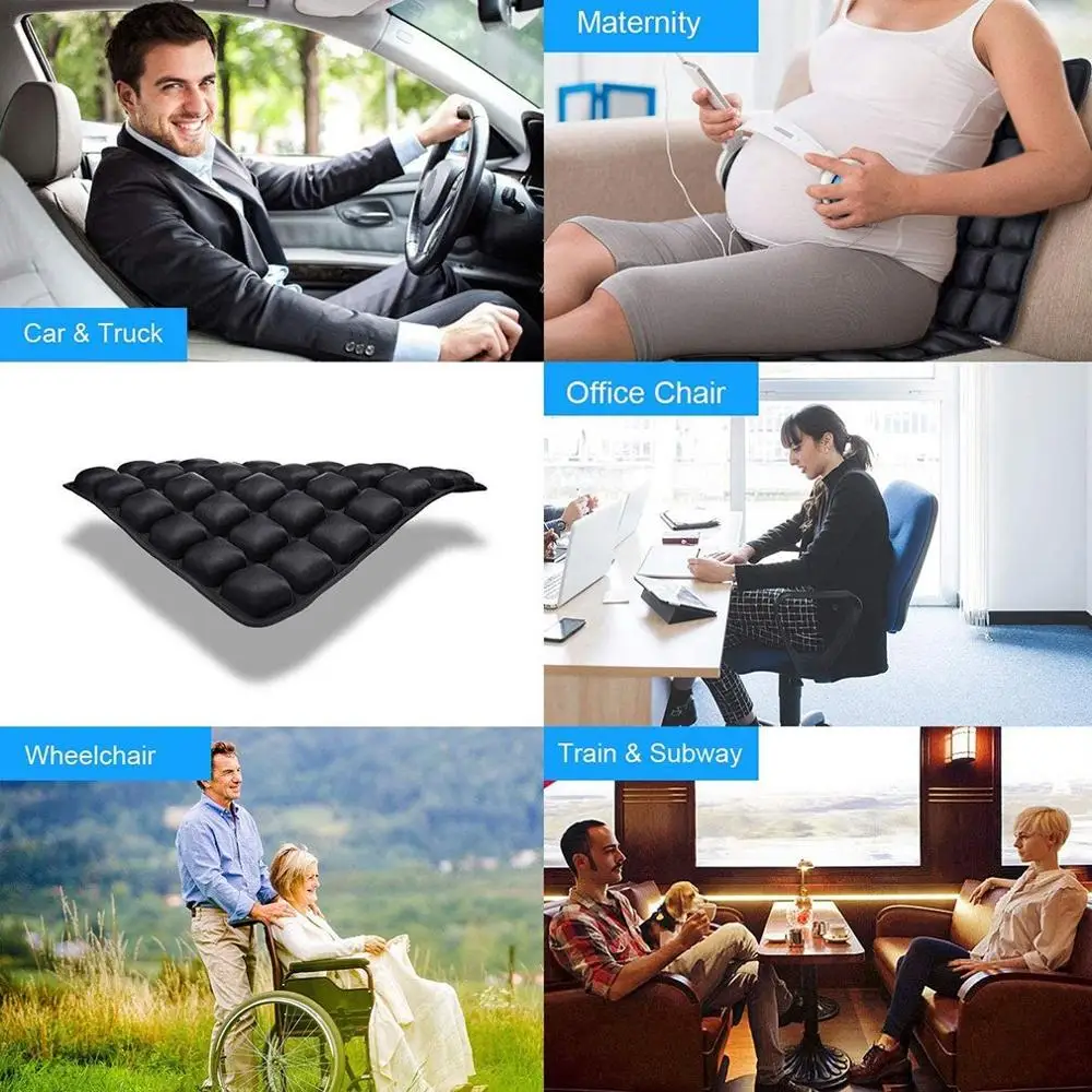 

3D Air Cushion Car Inflatable Seat Cushion Office Waist Cushion Seat Cushion Crawling Cushion Yoga Cushion