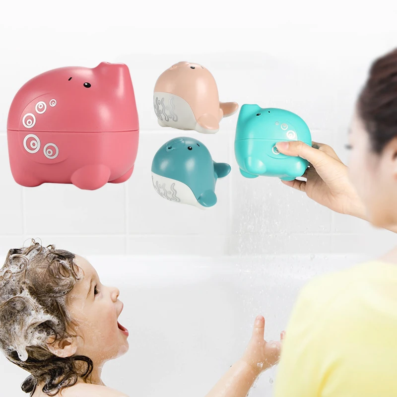 

1 PS Cartoon Animal Dolphin Shower Bath Toy Baby Water Toys Children Bathroom Sprinkler Toys Beach Bath Toys for Kids