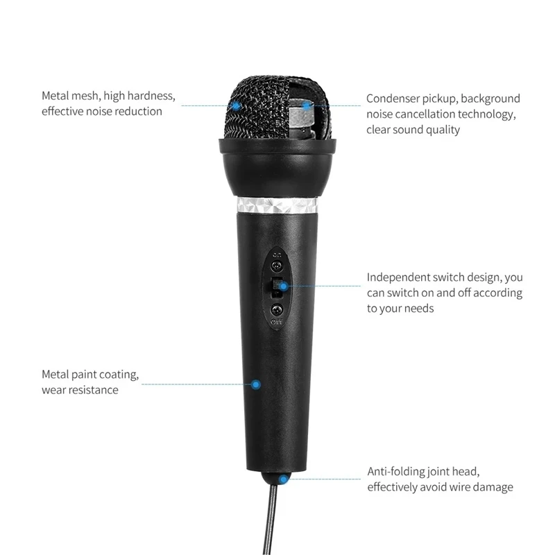 

Multi-Function Desktop Microphone Omnidirectional Condenser Microphone Desktop Laptop Microphone for Meeting Voice Chat