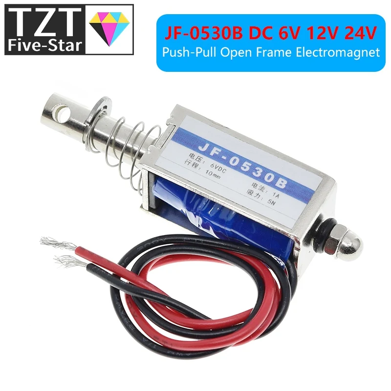 TZT JF-0530B 6 в 12 В 24 пост. Тока Push &amp Pull Тип открытая рама электромагнит сила удержания