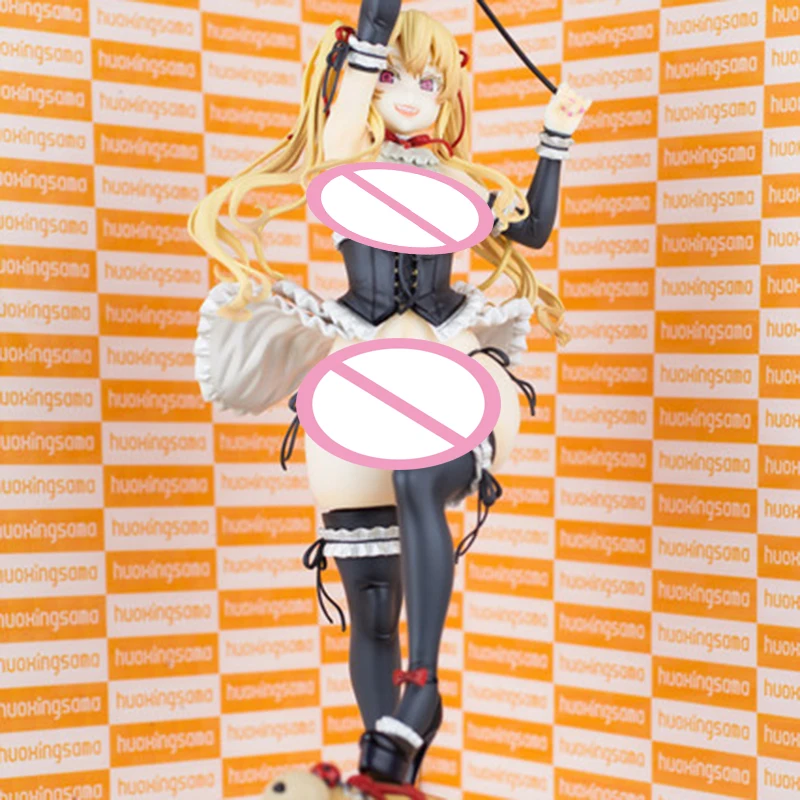 

32cm Anime Asana Action Figure Whip Pretty Girl Little Devil Maid Outfit Step on The Bear Double Tail PVC Collection Model Toys