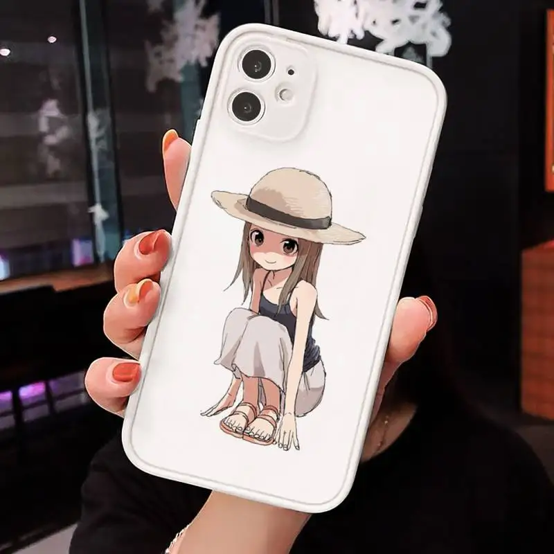 

Anime Teasing Master Takagi-san Phone Case Matte Transparent for iPhone 7 8 11 12 s mini pro X XS XR MAX Plus cover funda