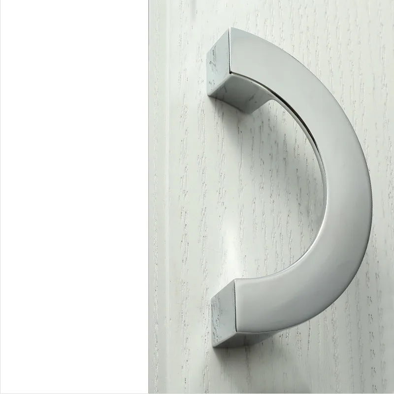 Цинковый сплав яркий хром современный шкаф ручки круглый раздвижные дверные для