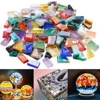 mixed color mosaic tile irregular shape coloful crystal mosaic tiles for crafts bulk diy picture frames handmade jewelry coaster