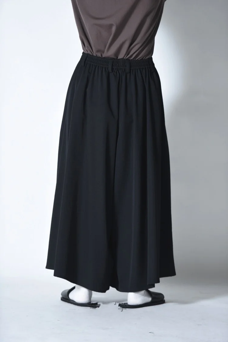 Брюки мужские повседневные с широкими штанинами и плиссировкой | Мужская одежда