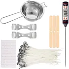 Подсвечник сделай сам из соевого воска, инструмент для ароматерапии, подсвечник с термометром, 100 шт., фитиль для свечи, товары для изготовления свечей для начинающих