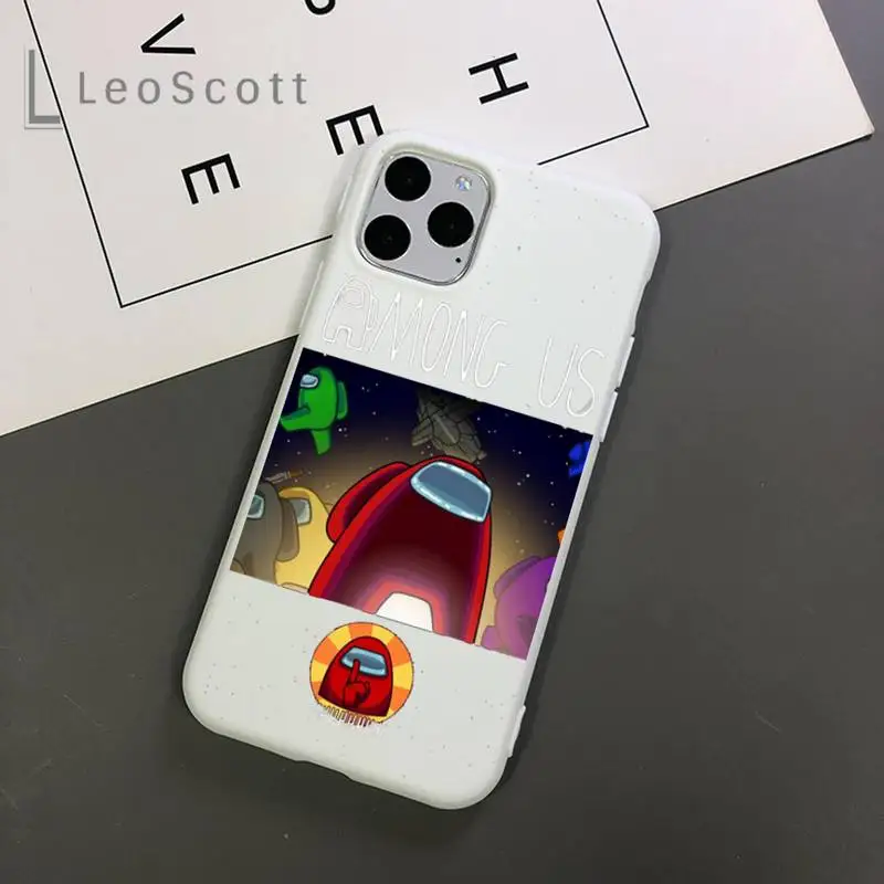 

Among us hot game FUNNY fashion Phone Case Candy Color for iPhone 11 12 mini pro XS MAX 8 7 6 6S Plus X 5S SE 2020 XR
