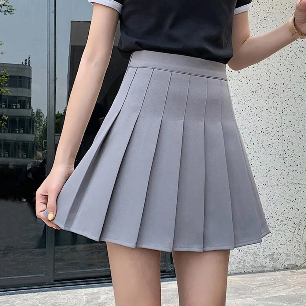 

A Line Skirt Hip Lift Large Hem Pleated Fashion Women A Line Skirt for Skater