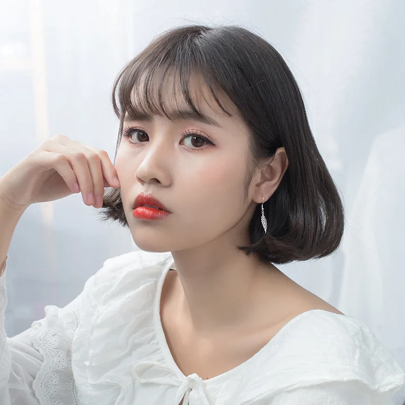 

S925 Silver Earrings for Women Girl Long Tessels Earrings Female Elegant Korean Style Leaf Stud Earrrings Party Ear Jewelry Gift