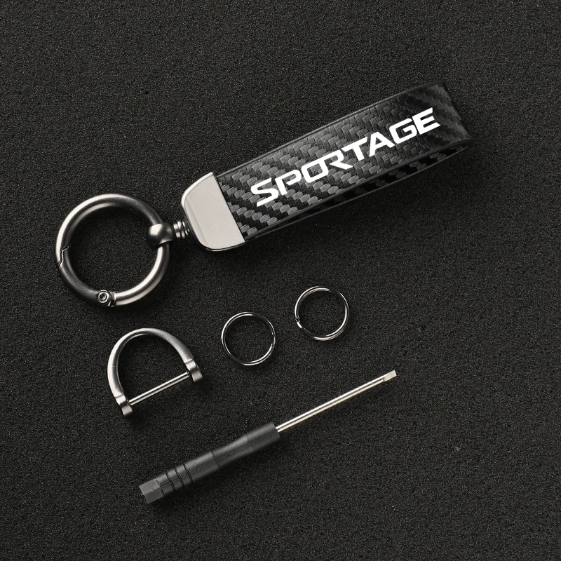 Автомобильный брелок из углеродного волокна вращающиеся на 360 градусов кольца