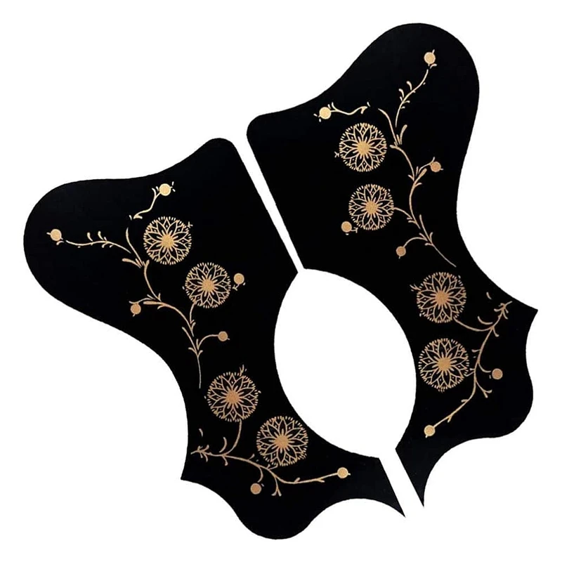 

4 Pairs Guitar Pickguards PVC Flower Printing Colorful Guitar Pick Guard Scratch Plate for Most Acoustic Folk Guitars
