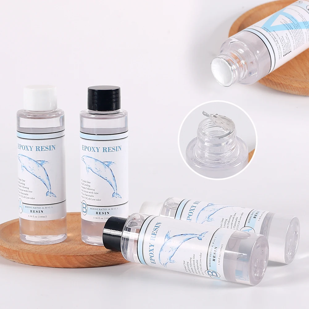 Clear Art Epoxy Resin Kit AB Epoxy Casting and Coating Resin Kit Crystal Jewelry Resin with Bonus Measuring Cups Stick Gloves