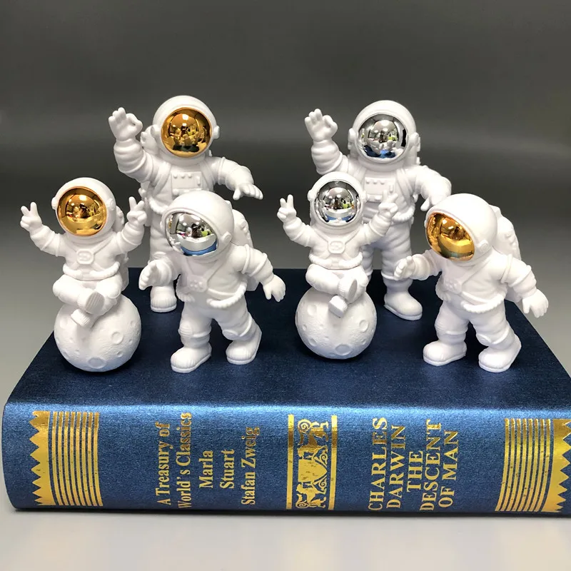 resin material astronauts ornaments universal cell phone stand holder bracket gift toys home office desk decoration birthday par free global shipping