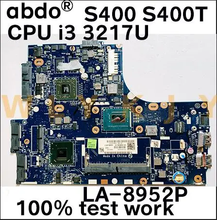 Для Lenovo S400 S400T Материнская плата ноутбука VIUS3/VIUS3 LA-8952P CPU i3 3217U HM77 GPU HD7450M 100% тестовая