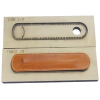 diy leather craft pen case bag die cutting knife mold metal hollowed puncher 2pcsset 187x40mm